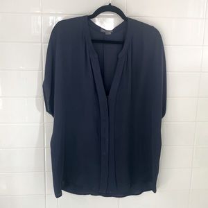 Vince navy popover blouse